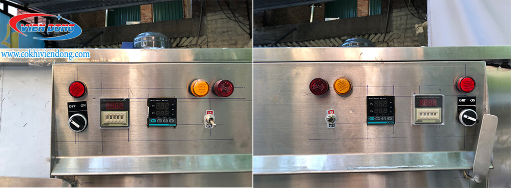 Thiết kế 2 cửa sấy với 2 bảng điều khiển nhiệt khác nhau