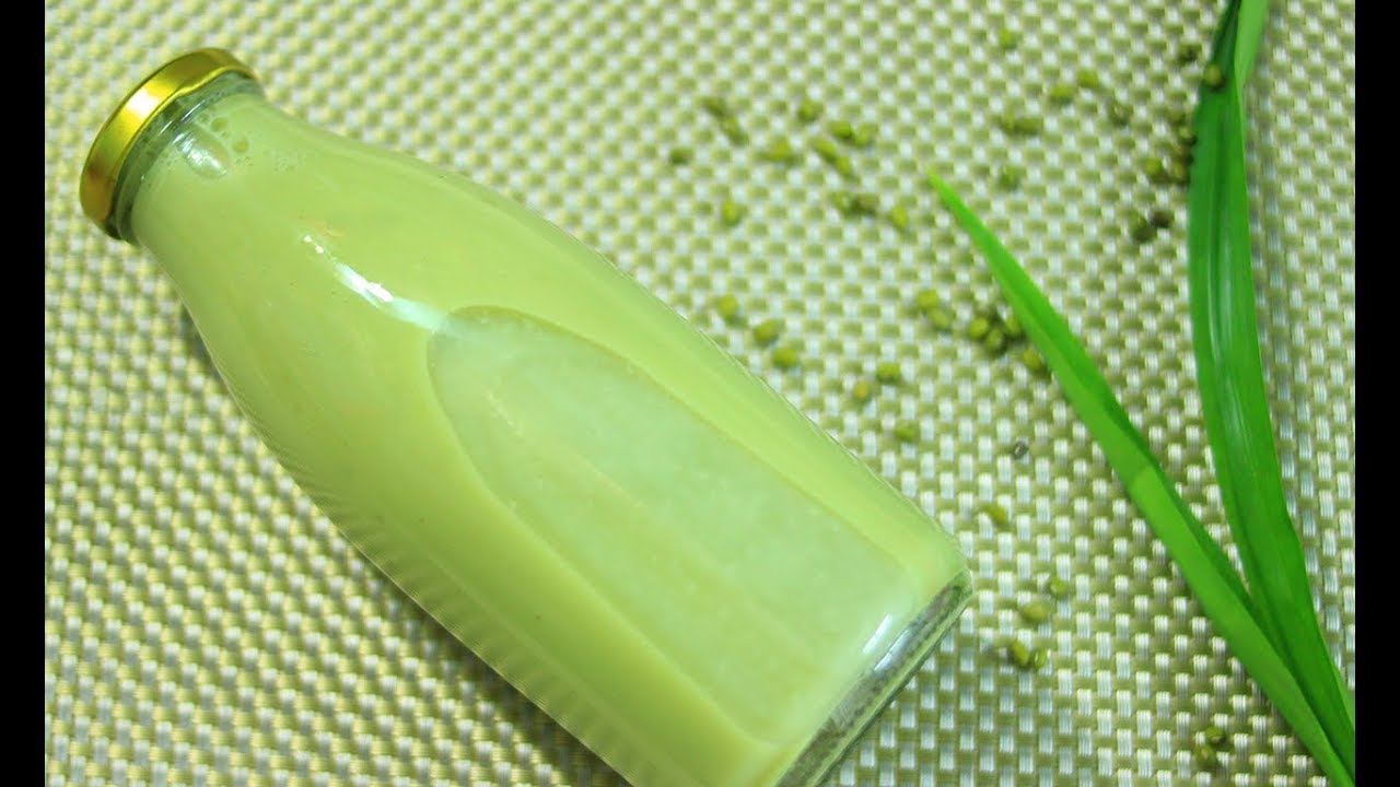 cách làm sữa đậu xanh lá dứa